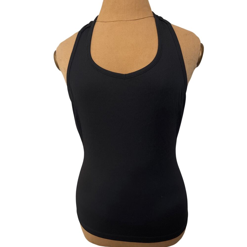 Road Runner Ribbed Black.Racerback Sports Tank M Athletic Athleisure Activewear